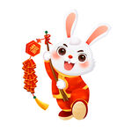  兔子提鞭炮 