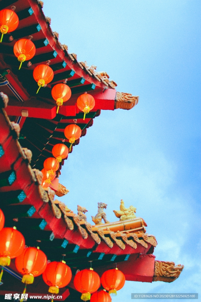 中国风建筑灯笼