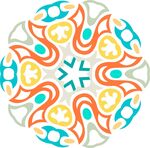 春季春天复古印花图案图形背景元