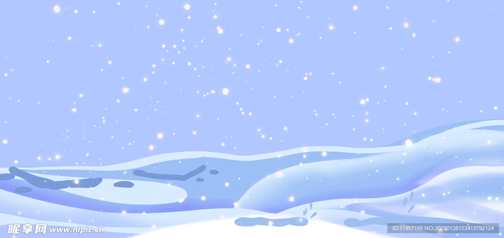 雪地雪花