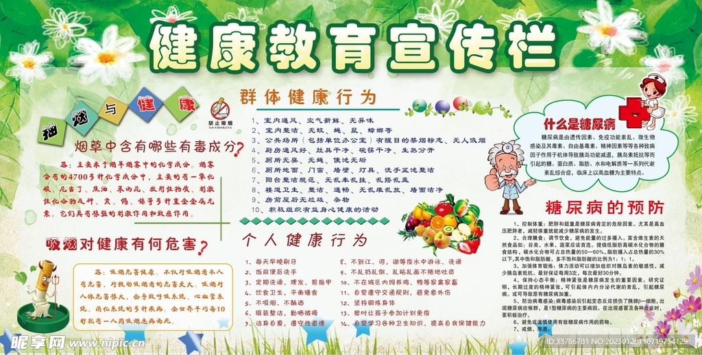 医院健康教育宣传栏展板