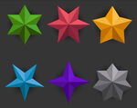 彩色星星设计矢量素材