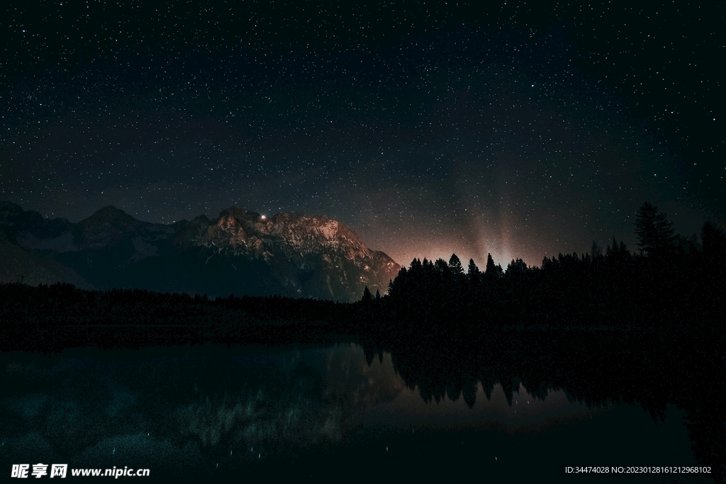 繁星夜景图