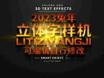立体字样机