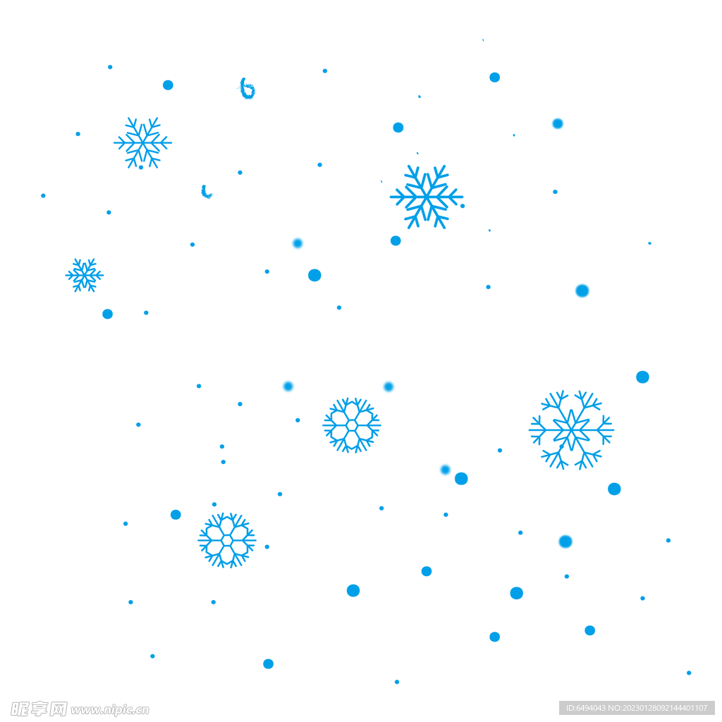 雪花纷飞免抠透明背景图