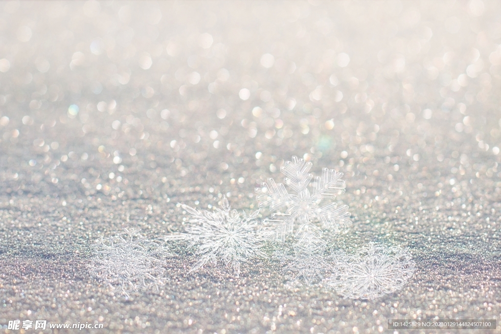 雪花微观特写