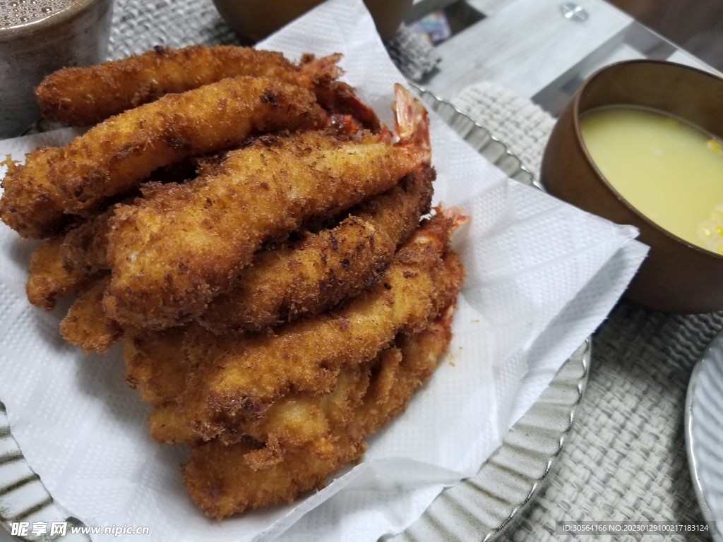 炸虾美食