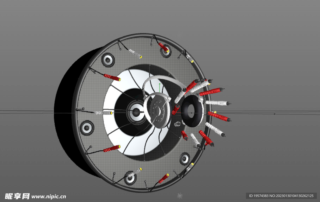 C4D模型音响设备