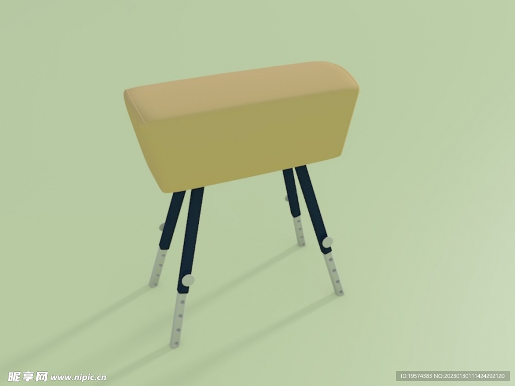 C4D模型跳马