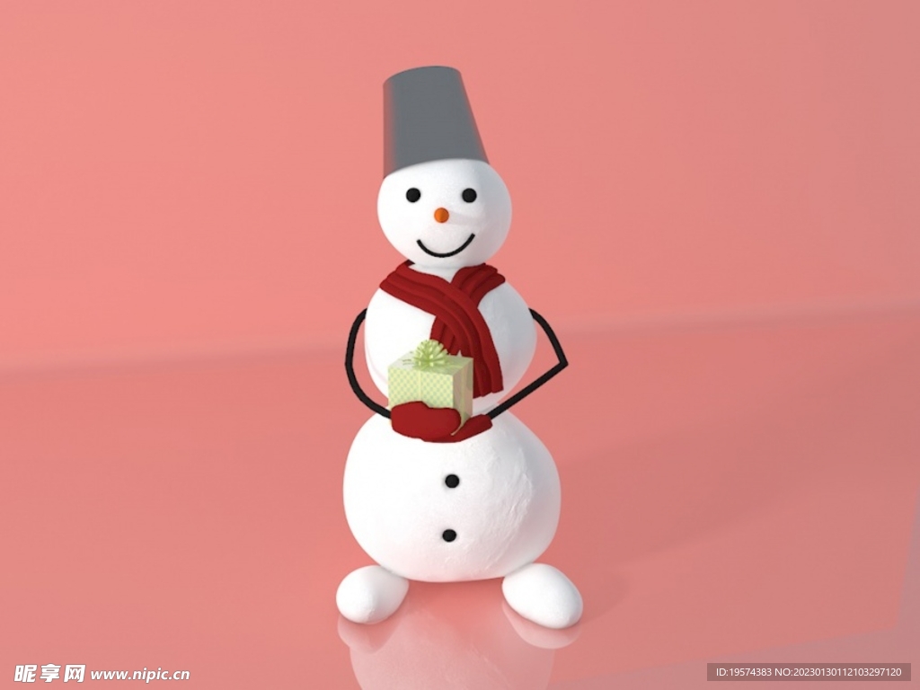  C4D模型 雪人