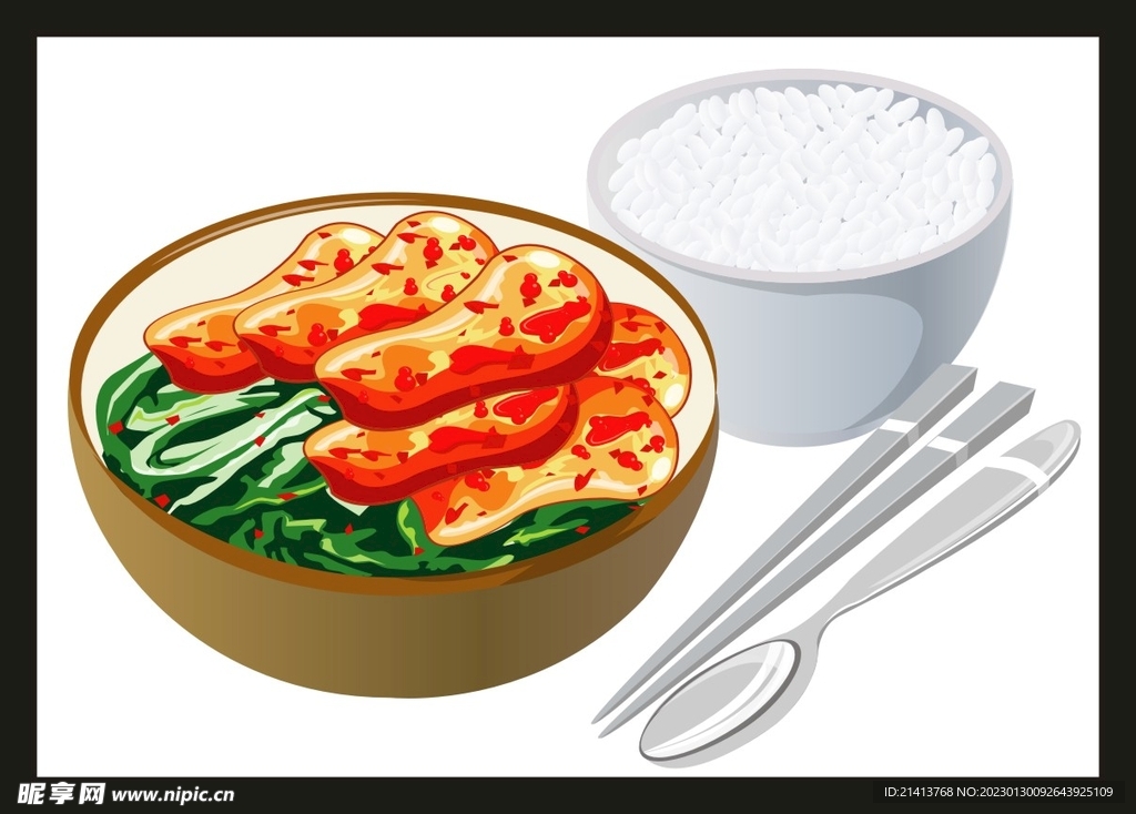 手绘卡通美食 