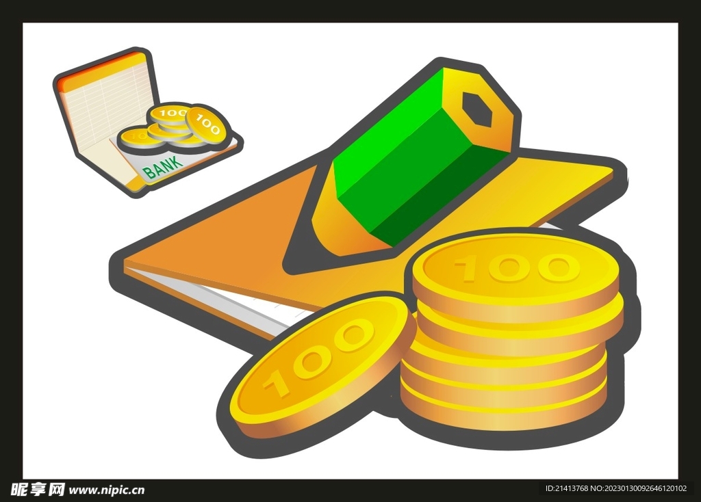 手绘金融货币