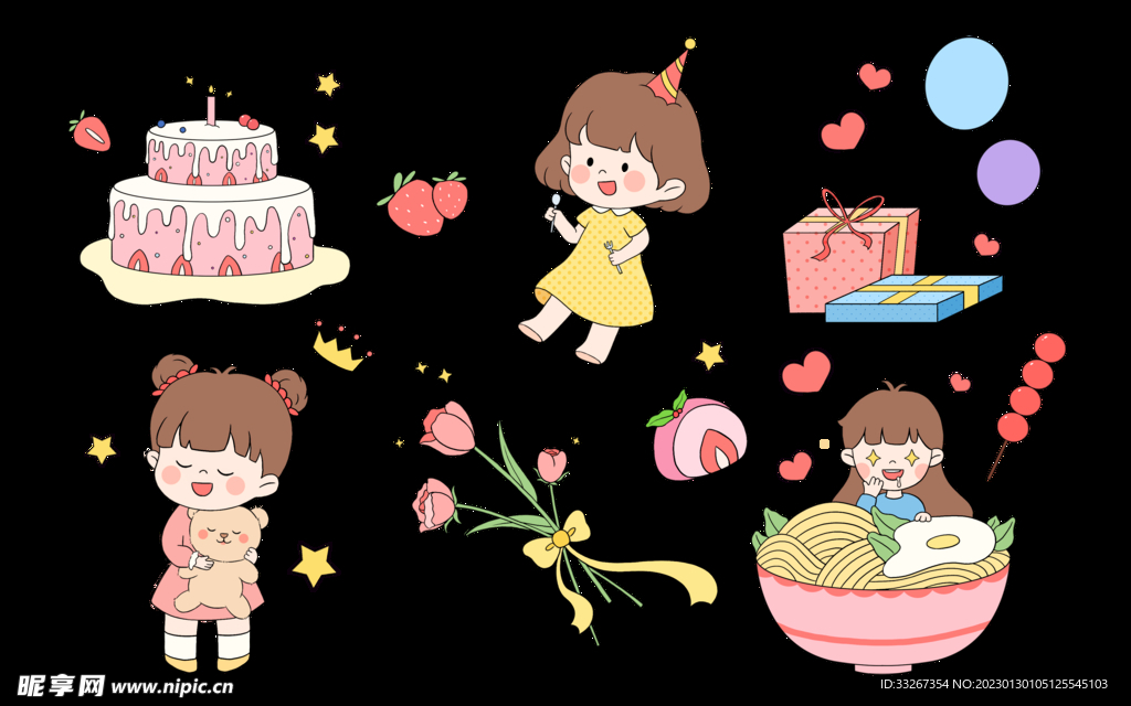 生日贴纸