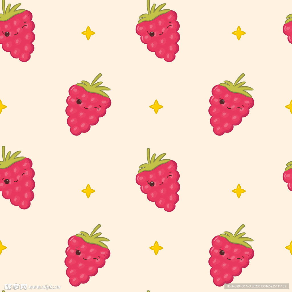 树莓图案