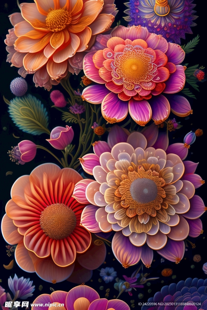 鲜花插画