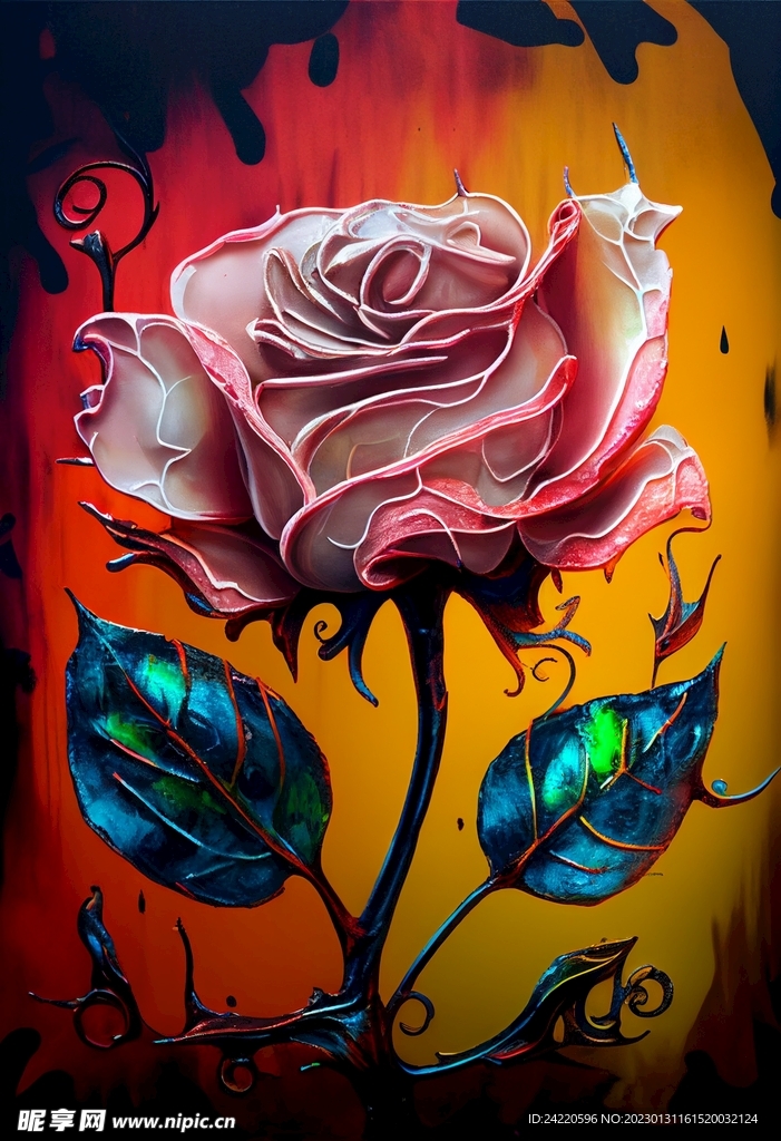 鲜花插画