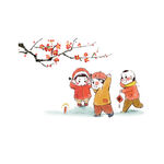 放鞭炮闹元宵迎春习俗免抠素材