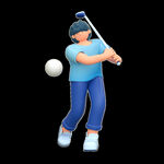3D立体C4D动作运动高尔夫球