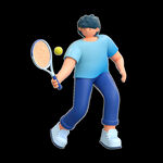 3D立体C4D动作运动网球比赛