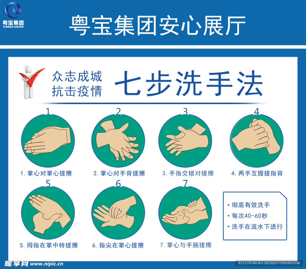 集团公司安心展厅7步洗手法