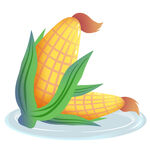 玉米插画素材