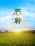 芒种摄影图海报