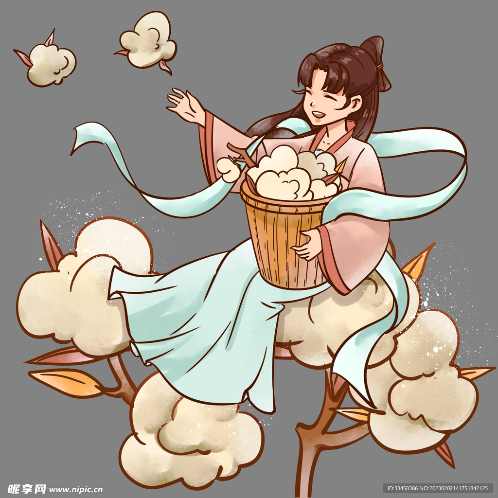 采棉花