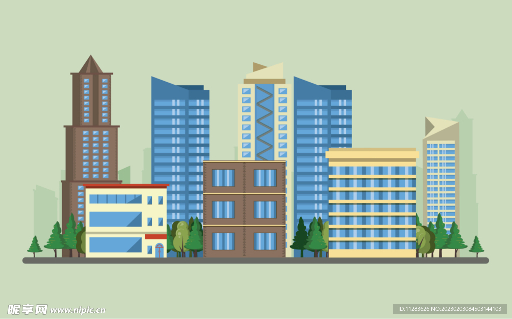 现代城市插画