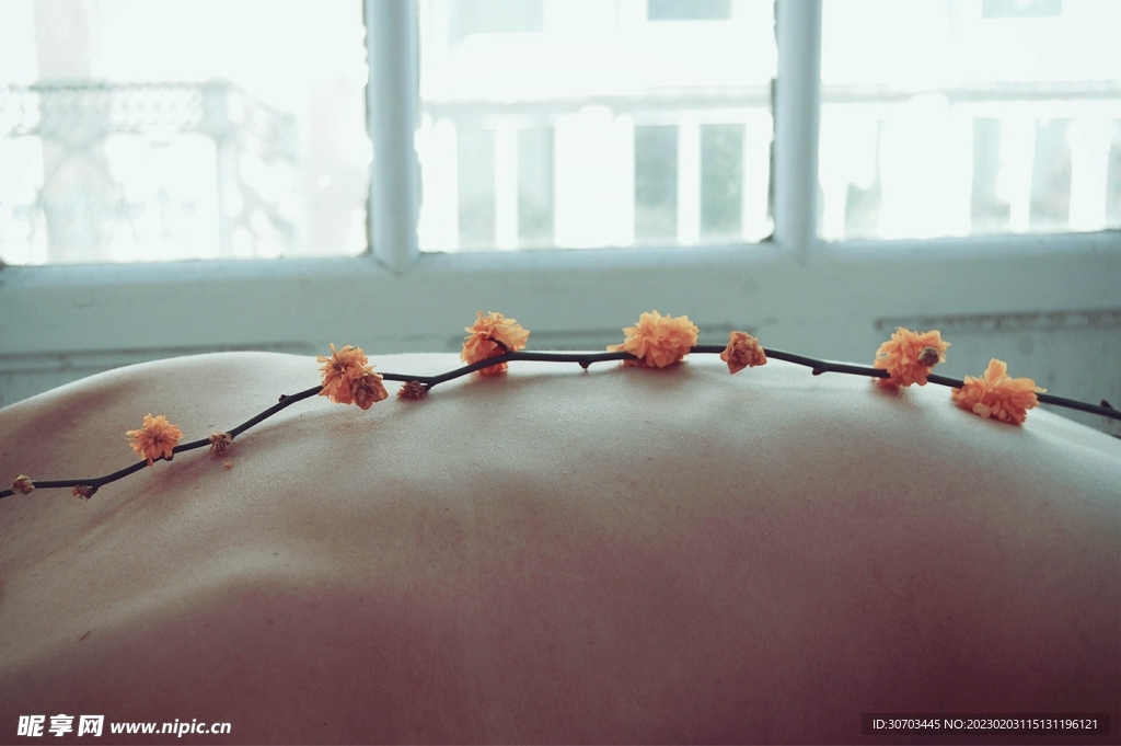 人背上的花