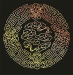 圆形传统花纹  