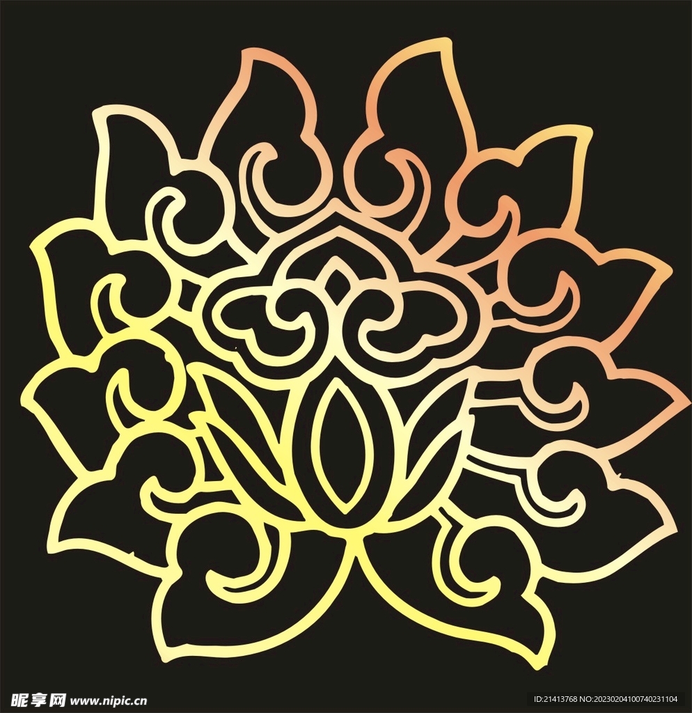 莲花花纹底纹 