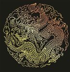 传统龙纹花纹