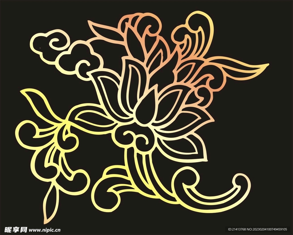 莲花花纹底纹 