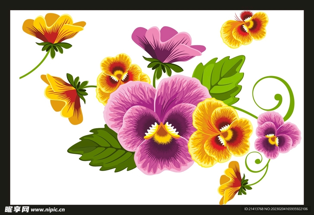 手绘花卉花朵 设计图__其他_动漫动画_设计图库_昵图网nipic.com