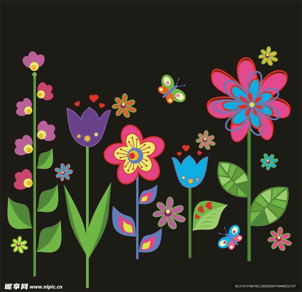 手绘花卉花朵 设计图__其他_动漫动画_设计图库_昵图网nipic.com