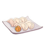 水饺插画素材