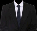 黑西装白衬衫黑色条纹领带