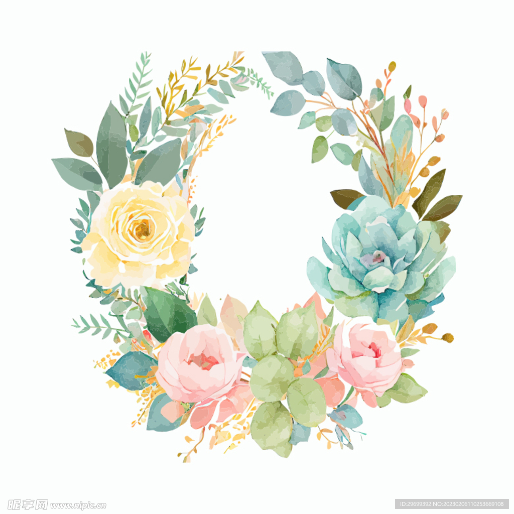 水彩花卉