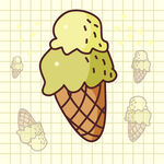 冰淇淋简笔插画