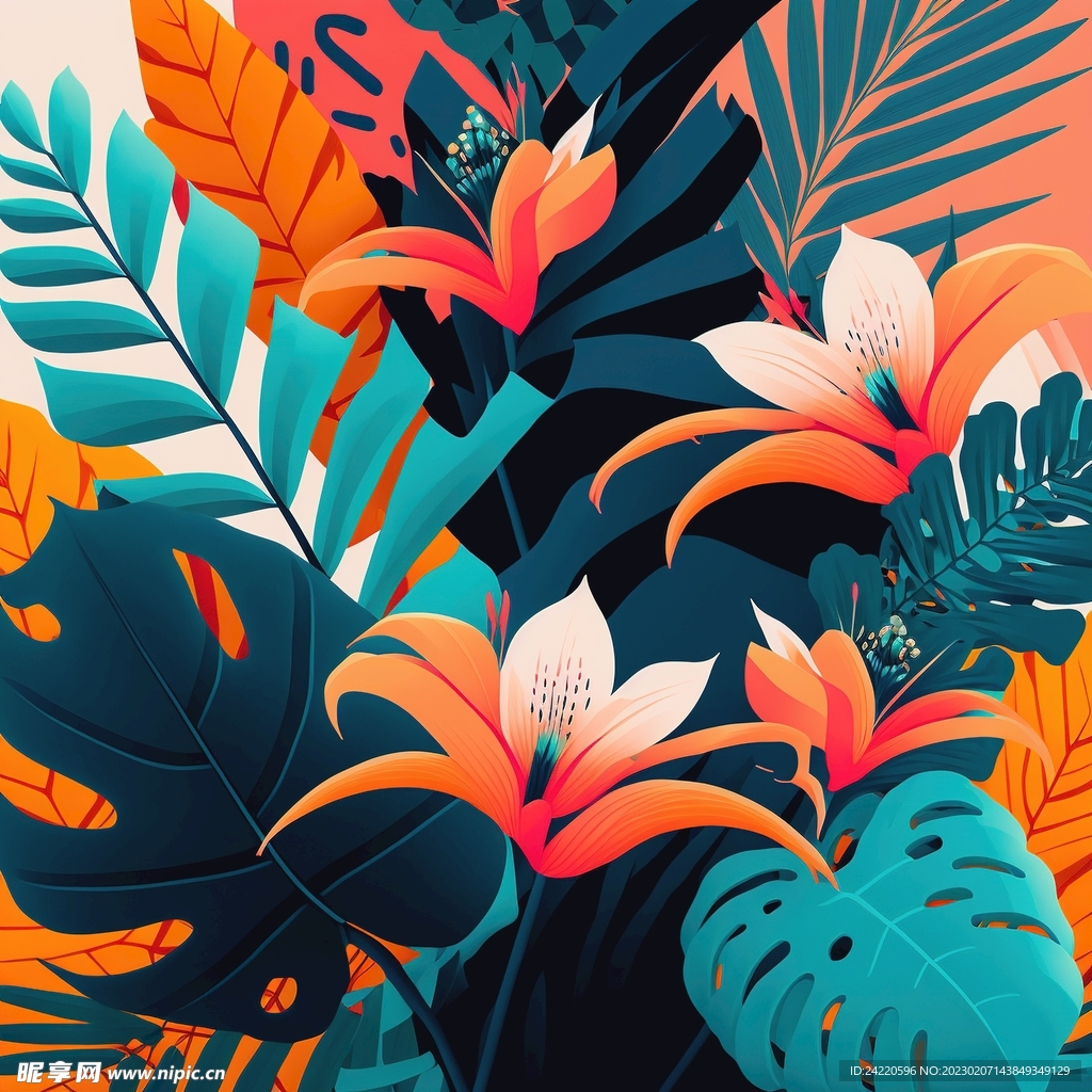 鲜花插画