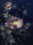 夜光花卉插画       