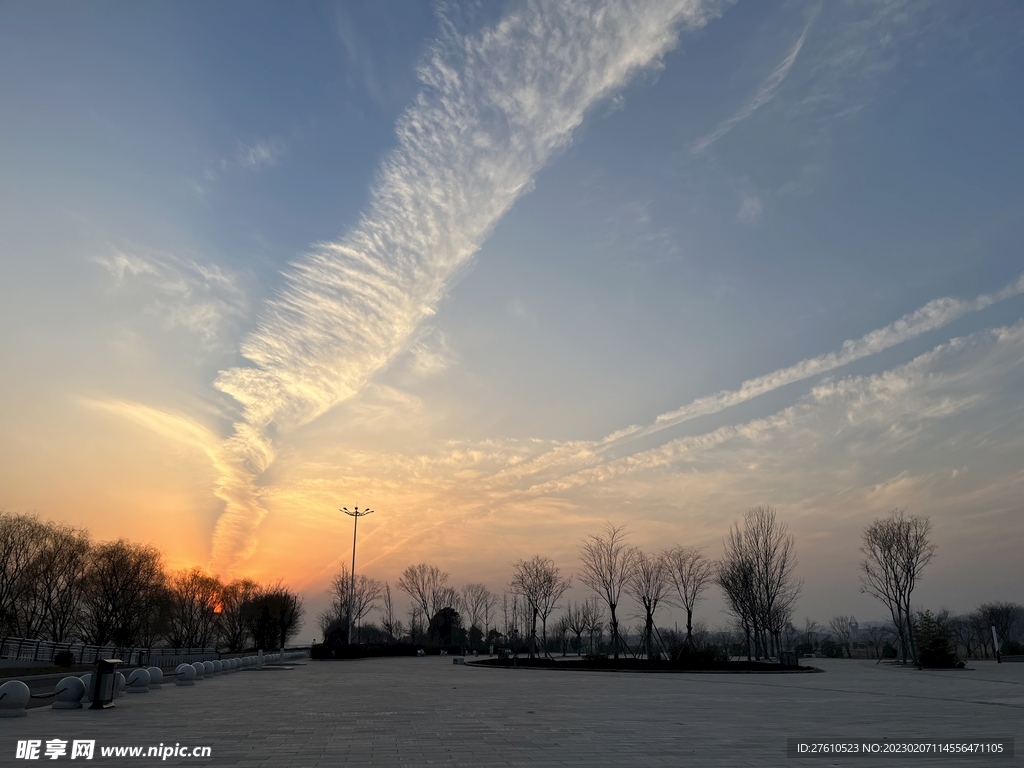 天空 晚霞 夕阳