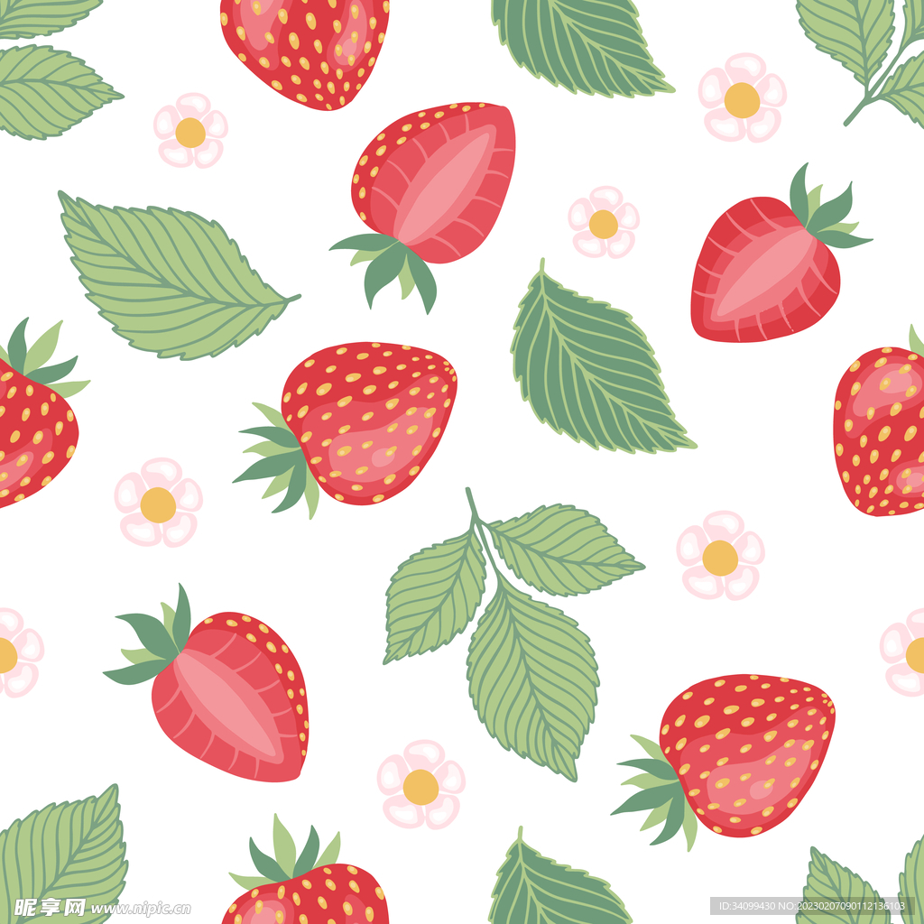 草莓图案