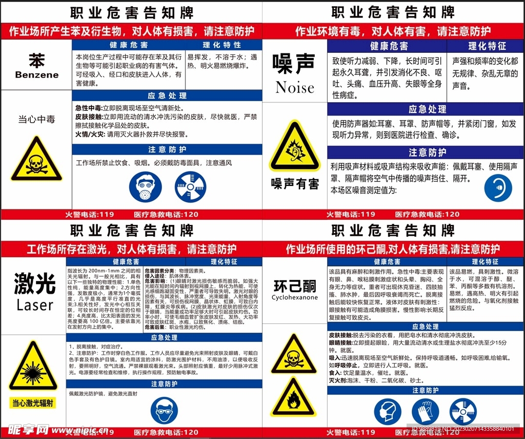 职业健康危害告知牌