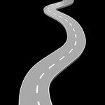 卡通弯曲公路