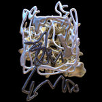 金属镀铬3D液体渲染 