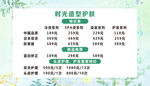 绿色清新美容美发价目表