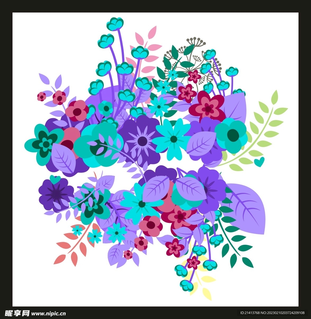 手绘花卉花朵 