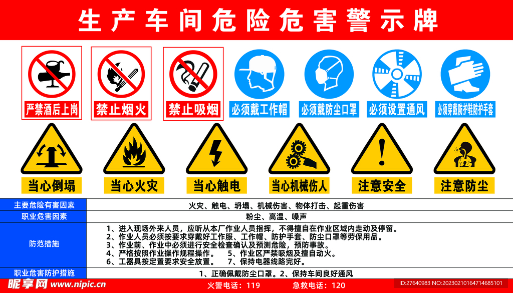 危险危害警示牌