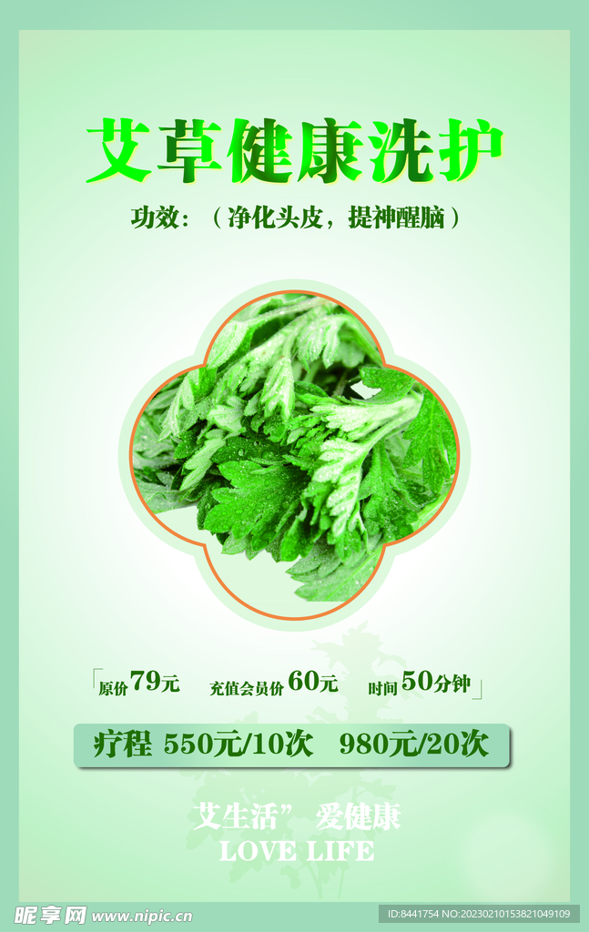 艾草洗护海报